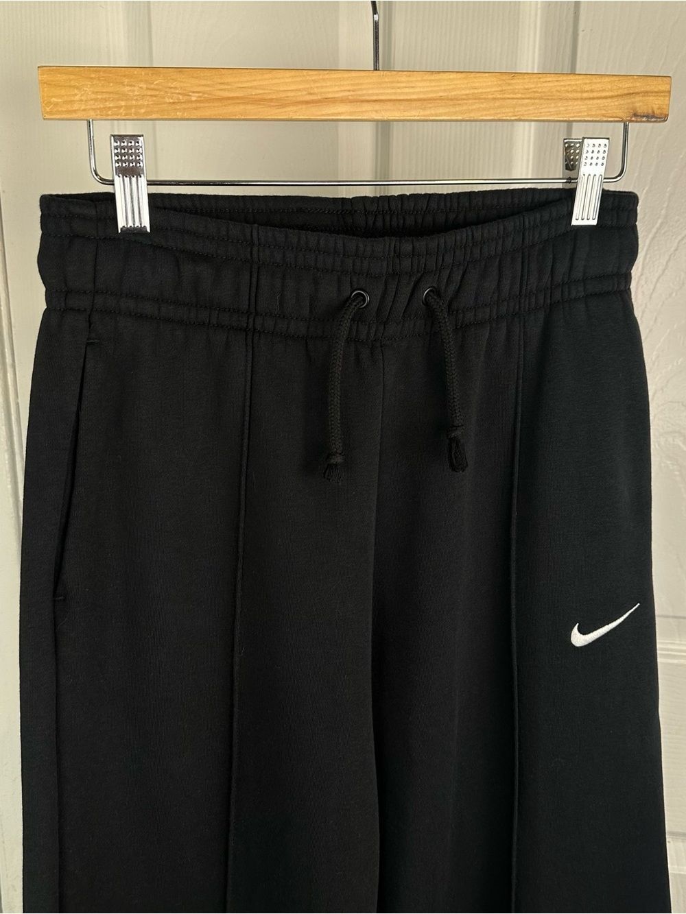 Nike Palazzo Wide Leg Black Sweatpants W/ Pockets Womens Size Small CU6156-010 - Picture 4 of 11